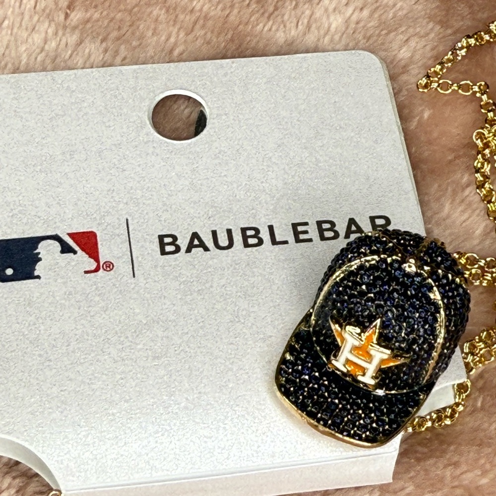 BaubleBar MLB Cap Pendant Necklace Houston Astros